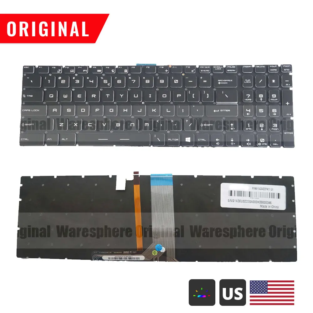 США Красочные со светодиодной подсветкой/Non-клавиатура с подсветкой для MSI GE72 GE62 WS60 GS60 GS70 GT72 GP62 GP72 GT73VR GS72 GL62VR V143422FK1 свяжитесь с нами - Цвет: with Backlit