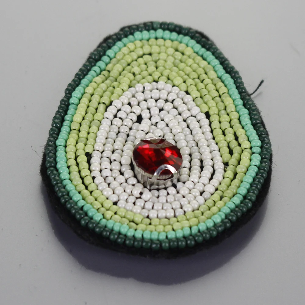 Фруктовая ананас черешня брошь со стразами и бусинами нашивка аппликация