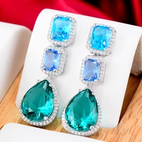 missvikki exclusive handmade fahsion clear crystal drop earrings for women bride wedding prom party show earring jewelry