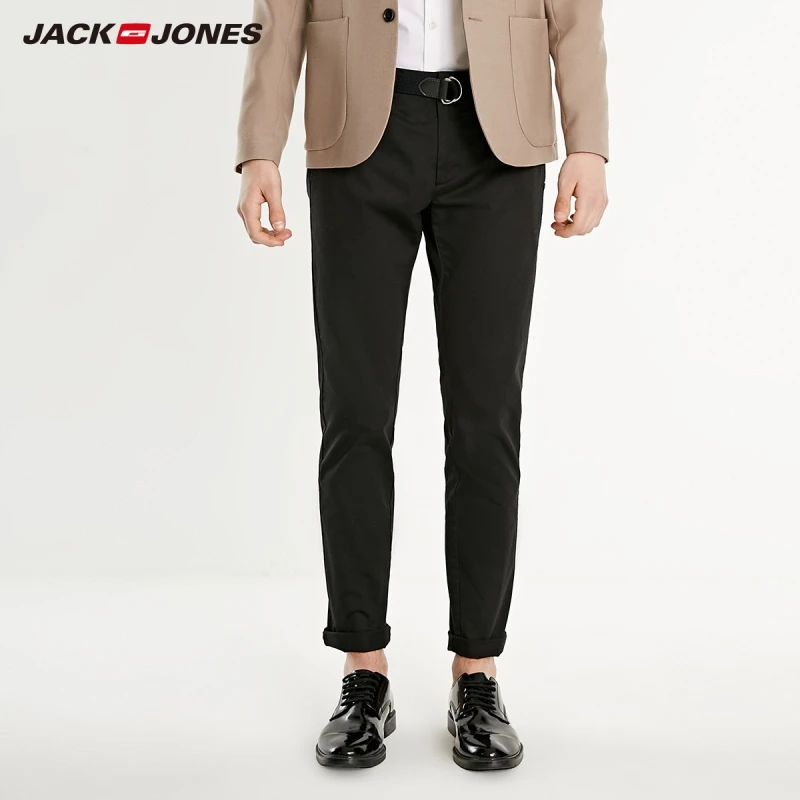 JackJones мужские Базовые Умные повседневные однотонные брюки 219114573|Узкие брюки| |
