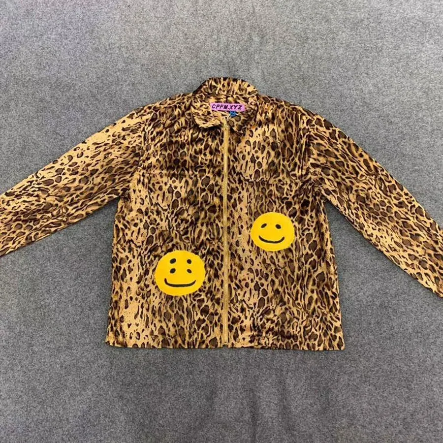 Леопардовый принт CPFM.XYZ леопардовая куртка на молнии для мужчин и женщин лучшее