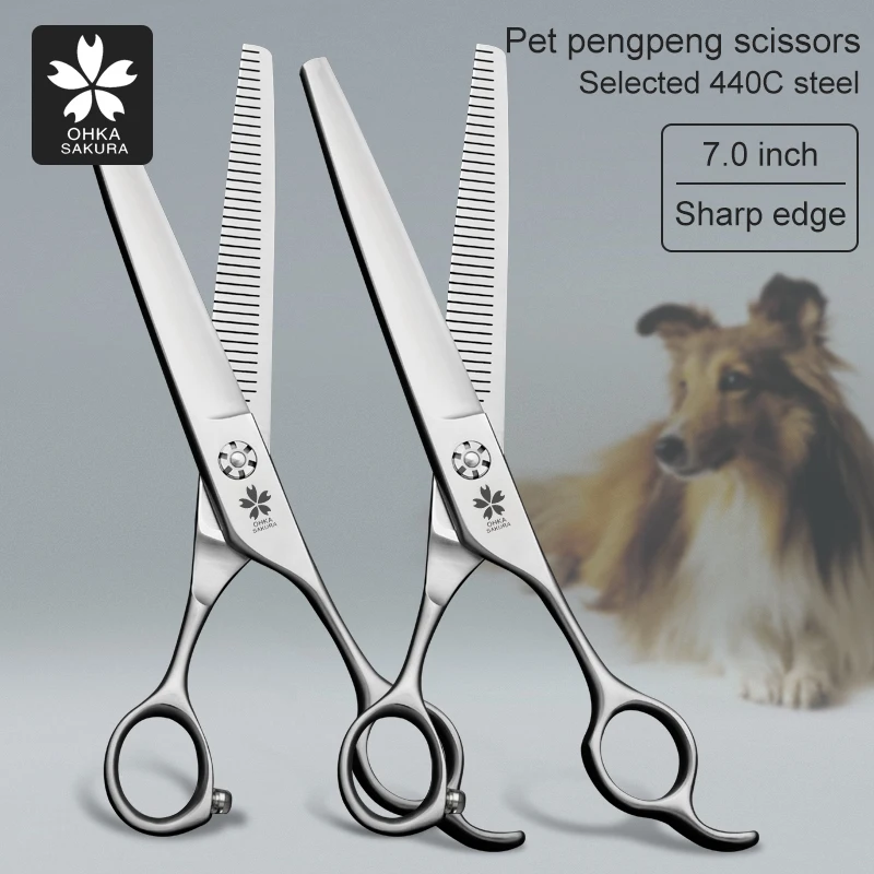 Pet Grooming Scissors Scissors Thinning Scissors Professional Open Type Comprehensive Touch Scissors Teddy Grooming Scissors