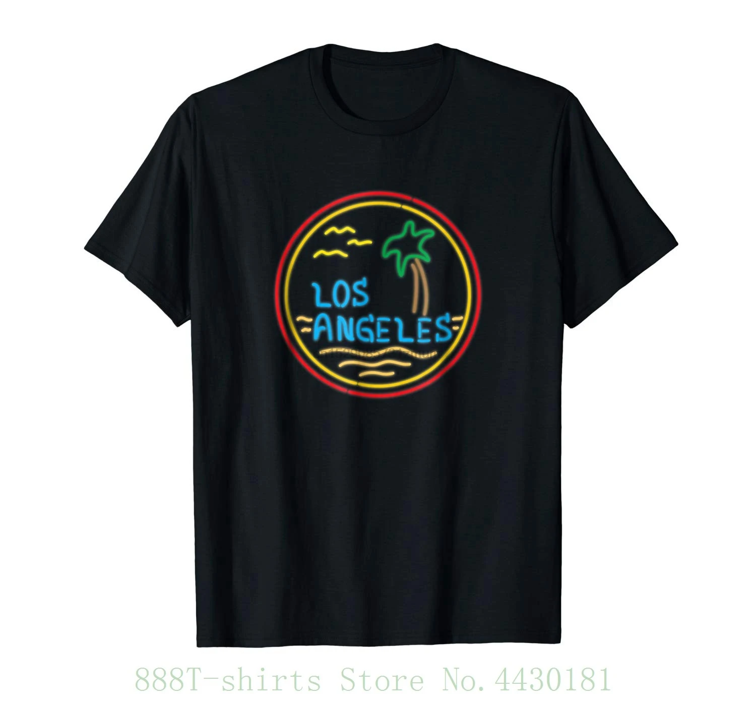 Женская футболка Tee4tu-Neon Los Angeles Sign-Футболка модная брендовая одежда милые