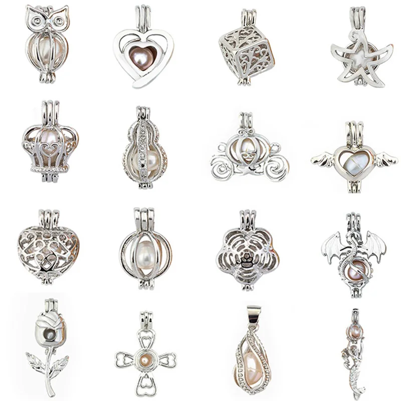 Более 20 стилей жемчужная клетка ювелирных изделий клетка-медальон кулон эфирное