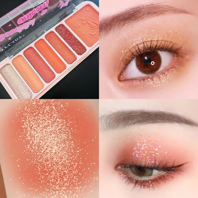 

Beauty Makeup 6 Color Unicorn Eyeshadow Blush All-in-one Palette Stage Makeup Blush Sequin Eyeshadow Palette Palette Eyeshadow