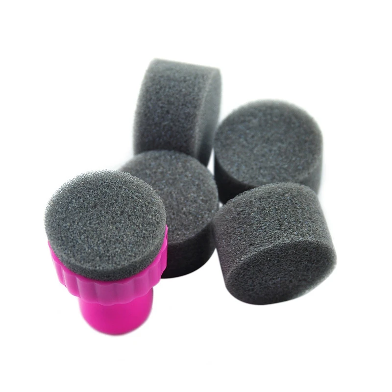 nail sponge KADS Stamper+ набор скребков для дизайна ногтей, зефир, штамповка, переводная доска, маникюрный спонж с пластиной, инструмент для печати ногтей, ручка - Цвет: nail sponge