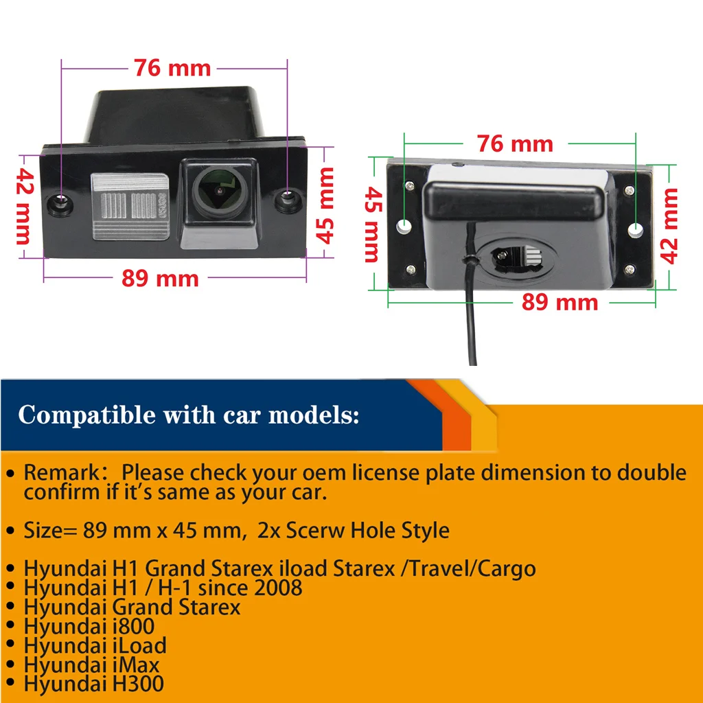 HD 1280x720p камера заднего вида для Hyundai H1 Grand Starex iload дорожный грузовой i800 iLoad iMax H300 |