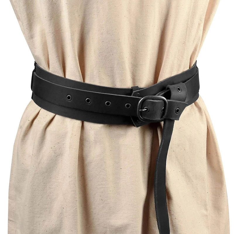 

Medieval Adventurer Belt Harness Gothic Steampunk Leather Sash Knot Girdle Waist Accessory Double Strap Waistband For Men Women