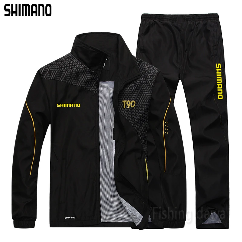 

Spring Autumn Shimanos Thin Windproof Fishing Suit Men Breathable Quick Dry Daiwa Fishing Set Anti-sweat Sports Fishing Clothes