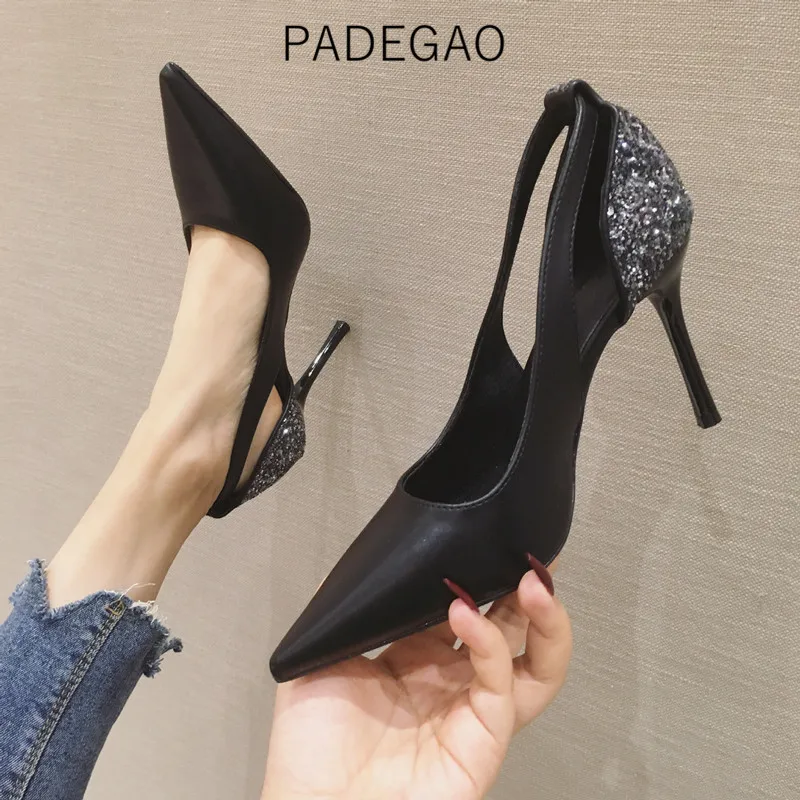 

Женские туфли 2020 на высоком каблуке, золотые Соблазнительные вечерние туфли на высоком каблуке, модные женские туфли