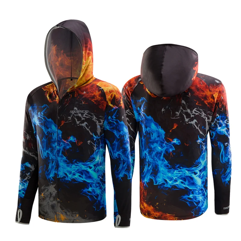 Защита от солнца для рыбалки Мужская Стильная летняя дышащая уличная одежда