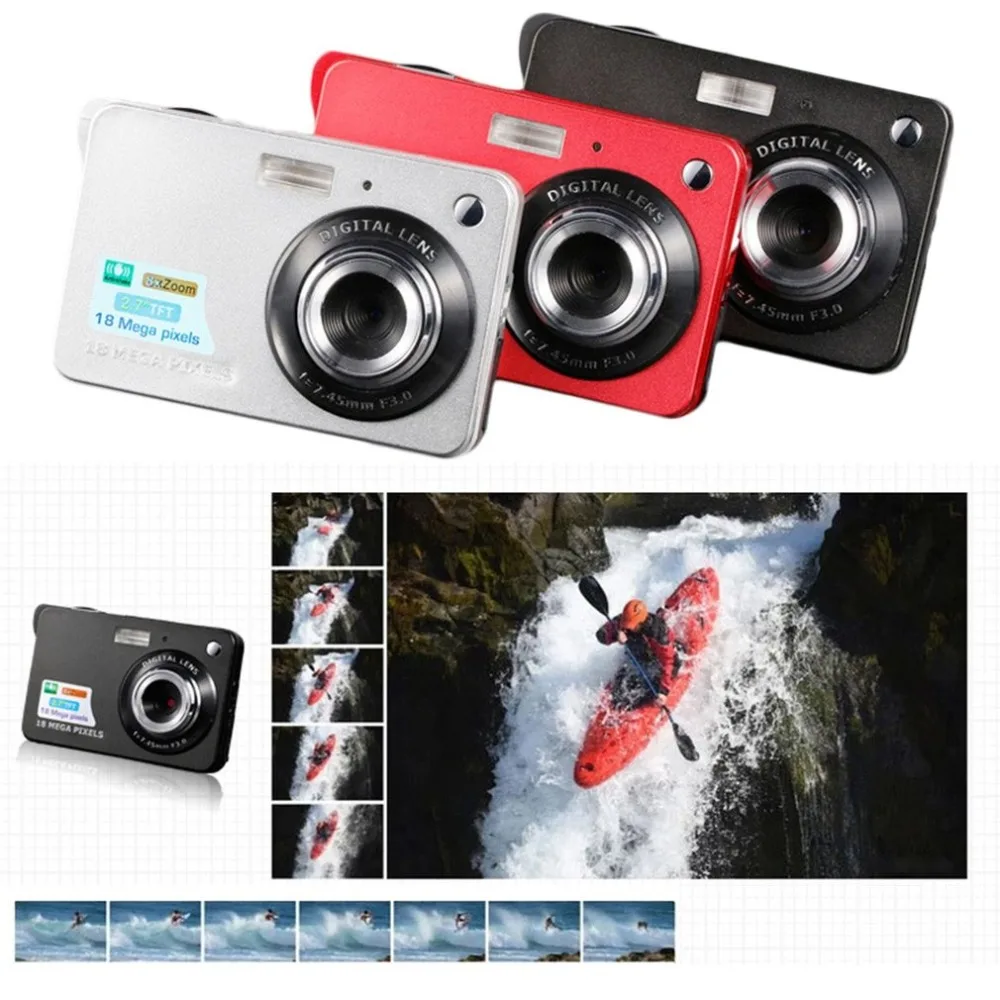 Новинка HD TFT ЖК-дисплей цифровая камера 18 МП 720P 8-кратный зум стабилизационная
