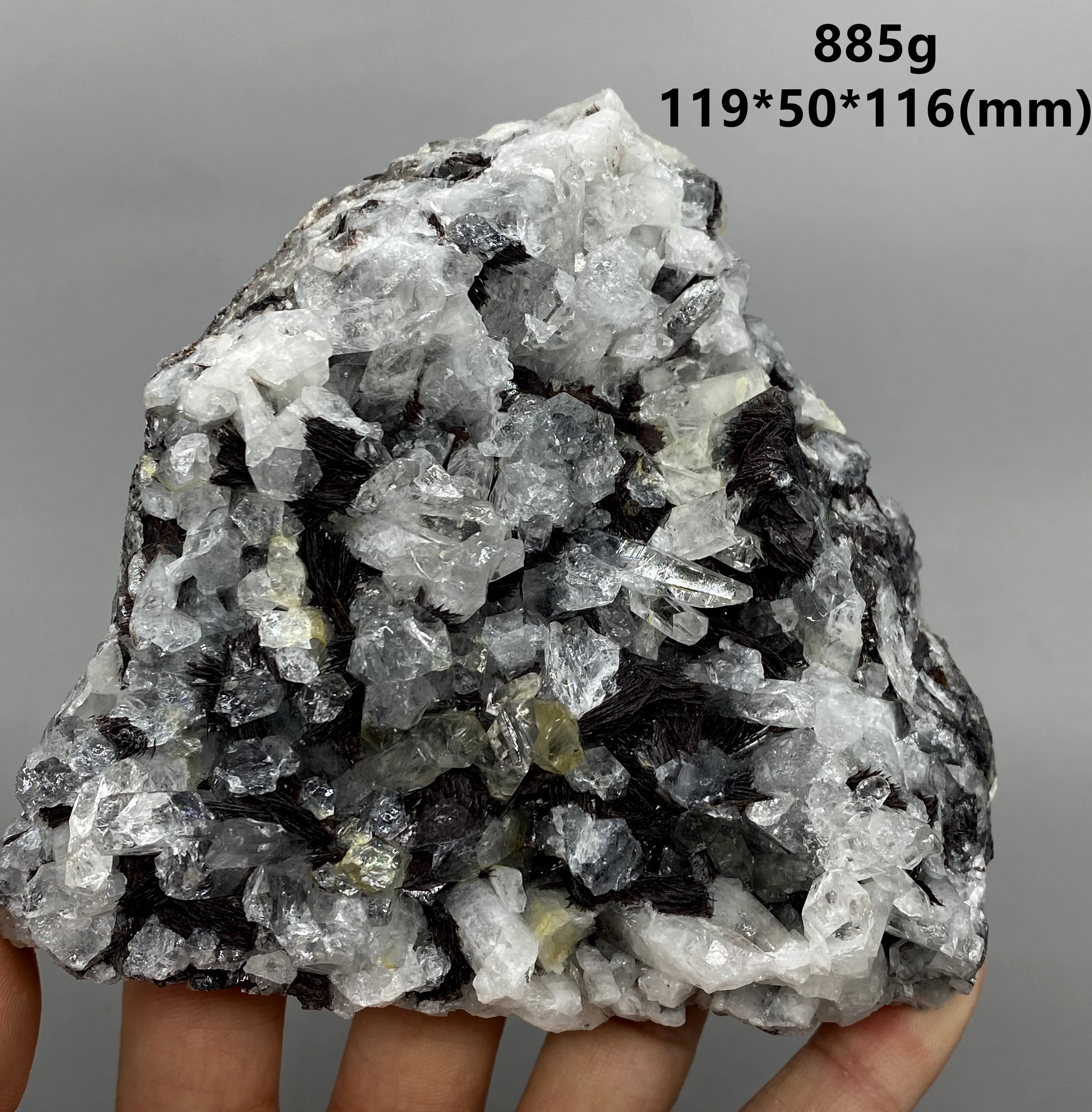 

Большой! 885 г натуральный спектрольный гематит и кристалл симбиоз минеральный образец хрустальные камни и кристаллы кварцевый исцеляющий к...