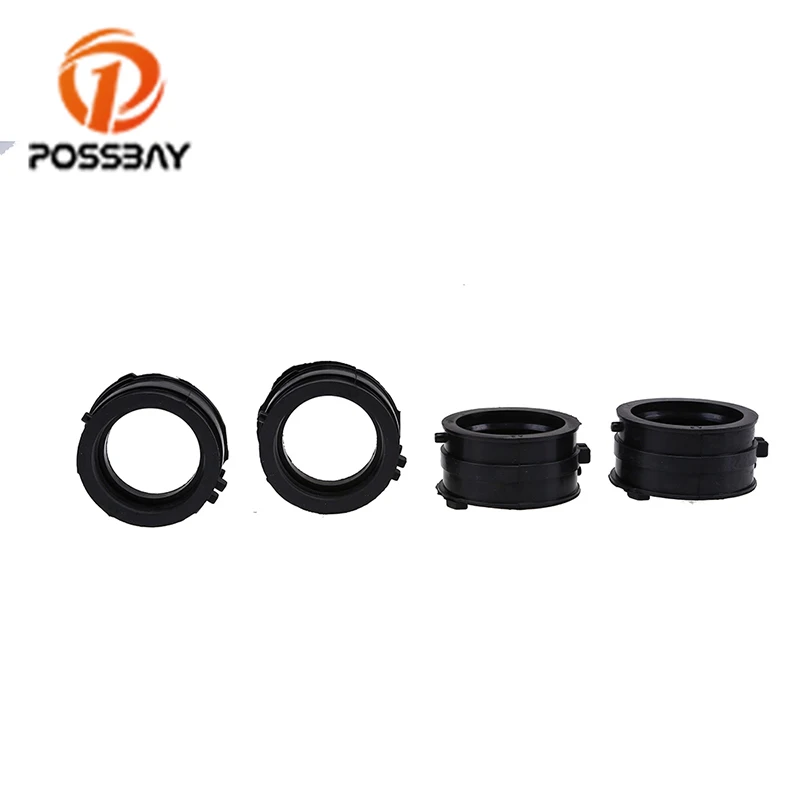 

POSSBAY for Honda CBR900RR 1993-1999 Motorcycle Carburetor Interface Adapter Intake Manifold 4 Pcs Black Carburetor Intake
