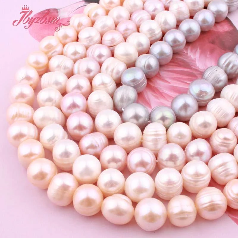 9-10mm Freshwater Pearl Nearround Beads Loose Natural Stone For Jewelry Making DIY Bracelet Necklace Earring Strand 15&quot | Украшения и