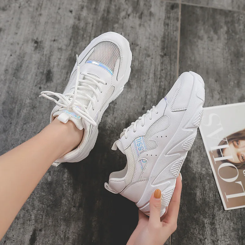 2019 Брендовые женские/женские модные повседневные женские кроссовки на толстой