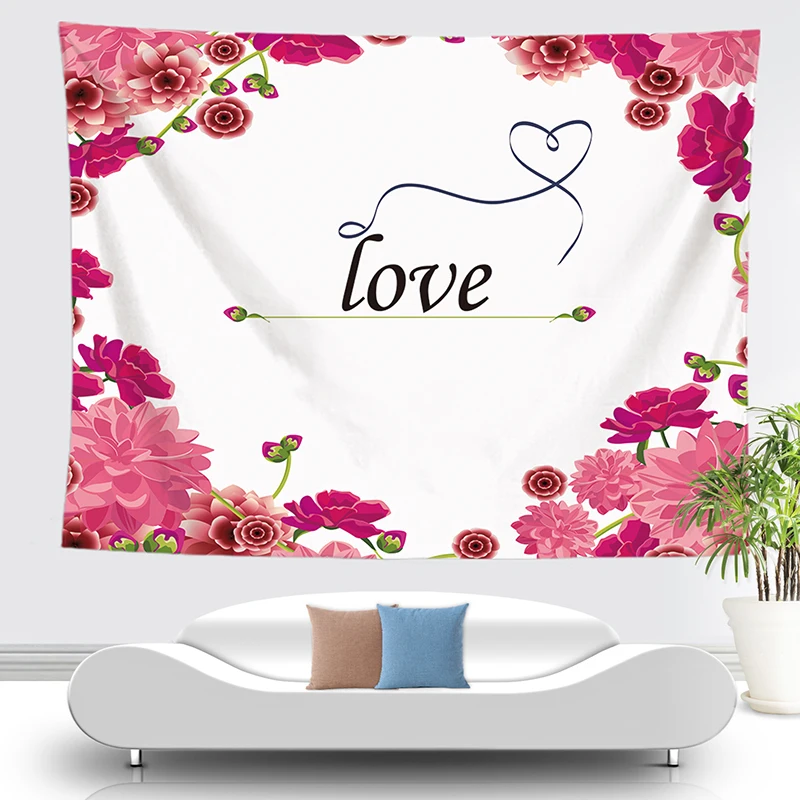 Настенная ткань гобелен цветок настенная модный Настенный Ковер новое