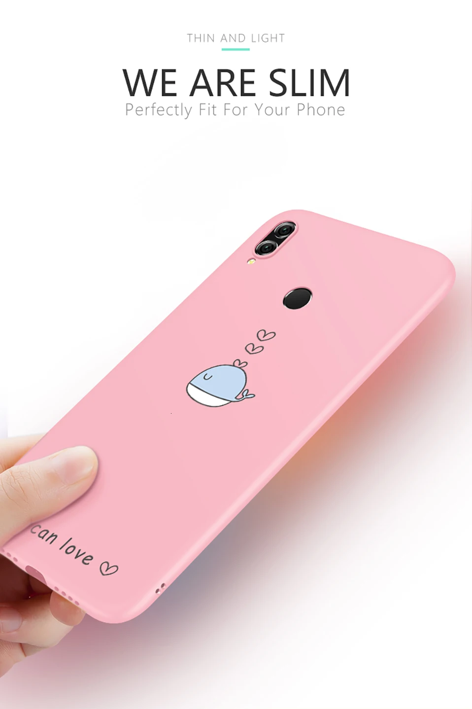 Милый чехол для huawei Honor 8x, силиконовый чехол, 3D рельеф, противоударный бампер для huawei Honor 9 10 Lite Y6 Y9, чехол