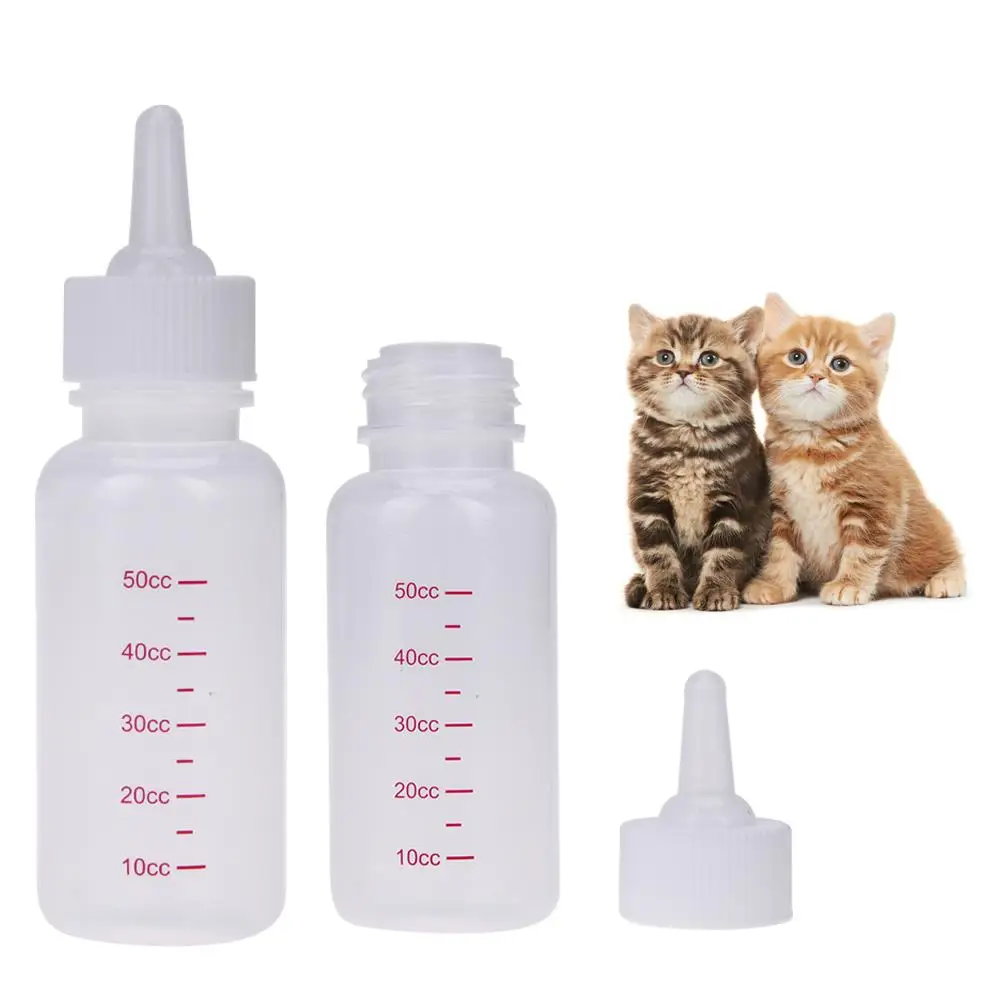 

50ml Puppy Kitten Feeding Bottle Pet Dog Cat Transparent Silicone Feeder Pet Cat Dog Water Milk Feeding Bottle for Children