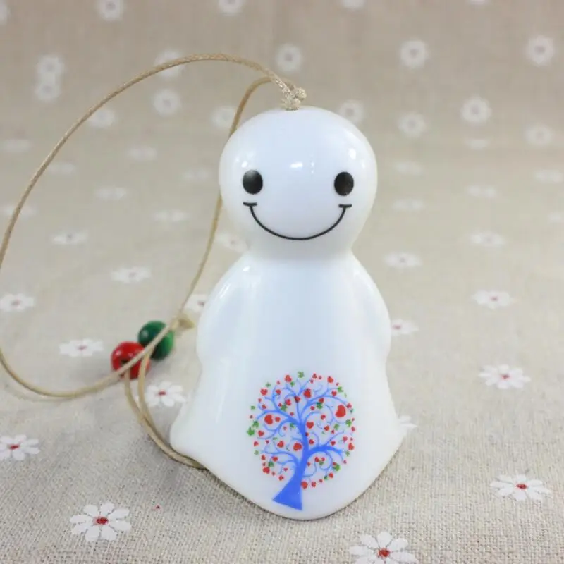 

Sunny doll wind chimes handmade ceramic wind chimes Jingdezhen ceramic Japanese small crystal ornaments door ornaments