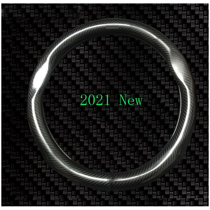 

HOT SALE DIY Hand Sewing For Volvo XC60 Car Carbon Fiber Leather Steering Wheel Cover Sport Racing Black New Pattern