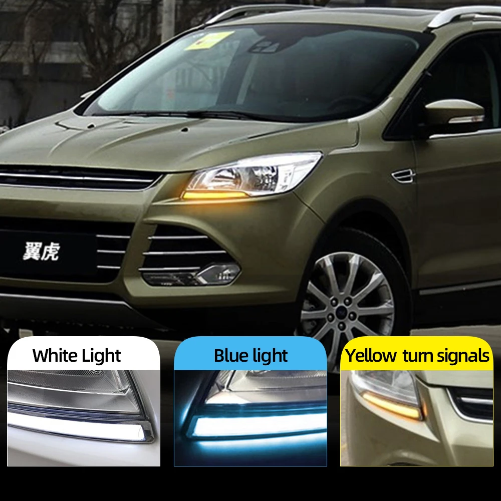 1 пара для Ford Kuga Escape 2013 2014 2015 2016 дневной ходовой светильник DRL светодиодный