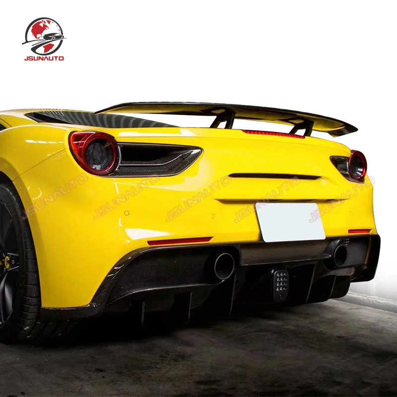 

For Ferrari 488 Dry Carbon Fiber Rear Spoiler Novitec Style Body Kits Auto Refit Rear Wing For 488 Car Styling