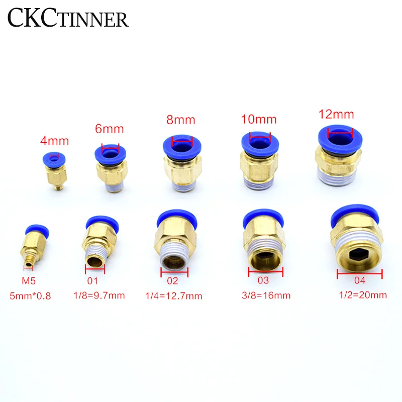 10 шт стандарт BSPT стандартная деталь Стандартные пневматические разъемы мужские