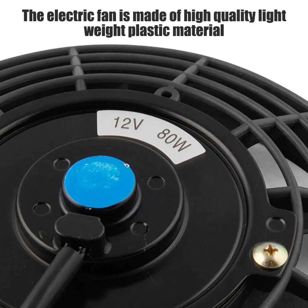 

12V/80W 7 Inch Cooling Fan High Power Car Universal Water Tank Electronic Fan Cooler Radiator Cooling Thermo Electric Fan
