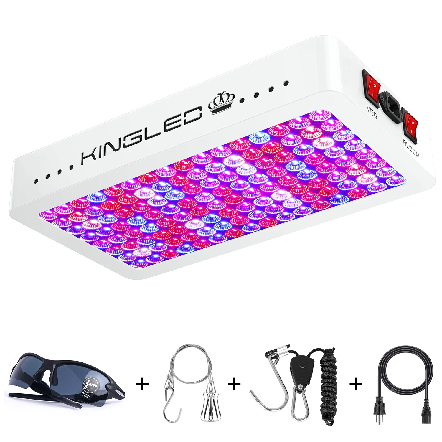 KINGLED 1500 Вт Светодиодная лампа для выращивания растений с широким диапазонном! Вег