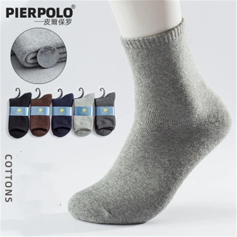 Pierpaul утолщенные теплые носки мужские зимние махровые из чистого хлопка короткие