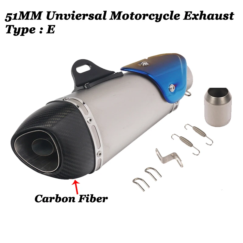 Универсальный мотоциклетный выхлопной трубы модифицированный углеродный