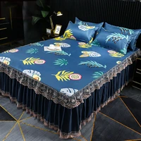 23 pcs luxury bedroom decoration bed skirt cool mattress cover for king queen size bed bedspreads on the bed home textiles