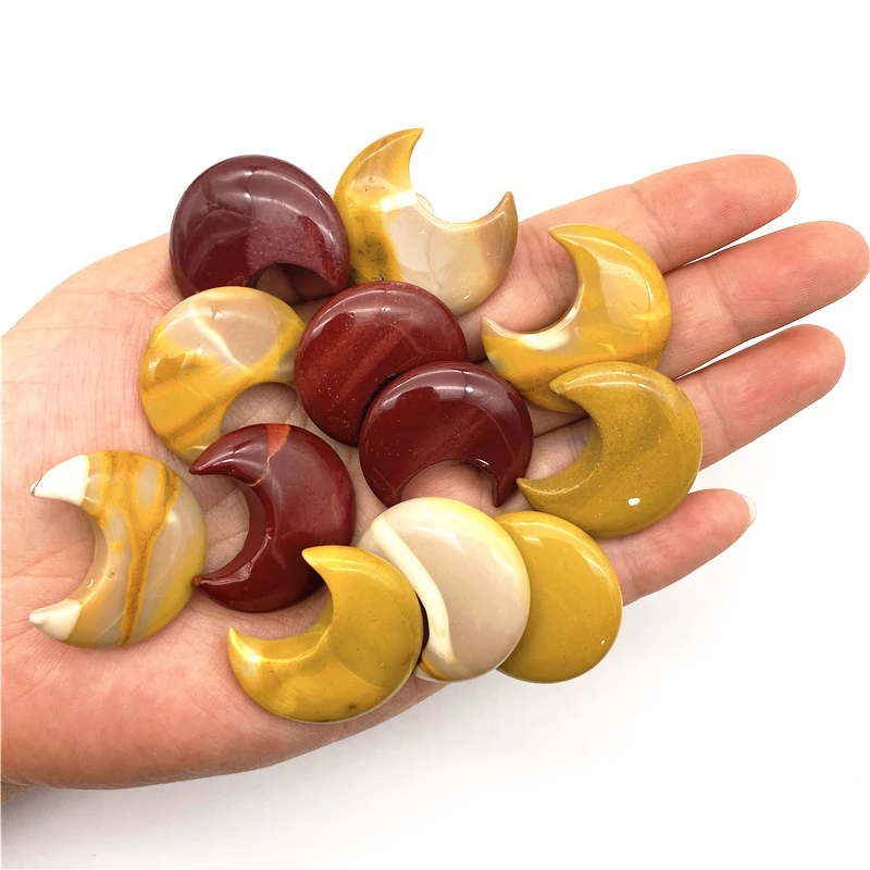 Новые Натуральные кварцевые кристаллы Moonkaite, камень в форме Луны, восстанавливающий эффект, искусственные кварцевые кристаллы DIY