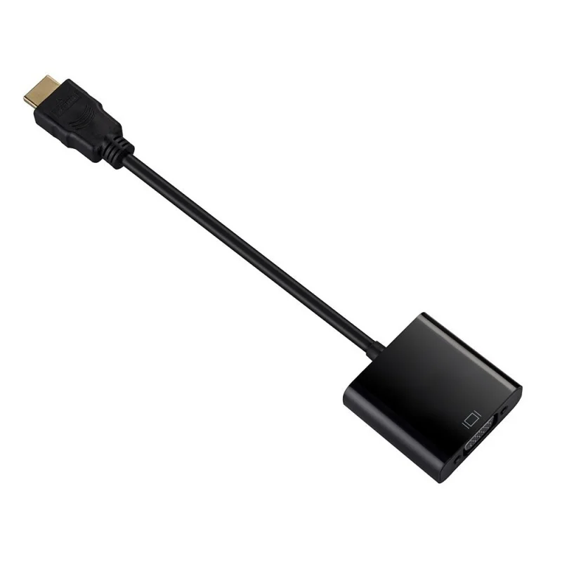 Upgraded Version HDMI 1080P to VGA Cable Adapter Converter for PC Laptop Power-Free Raspberry Pi - Black |