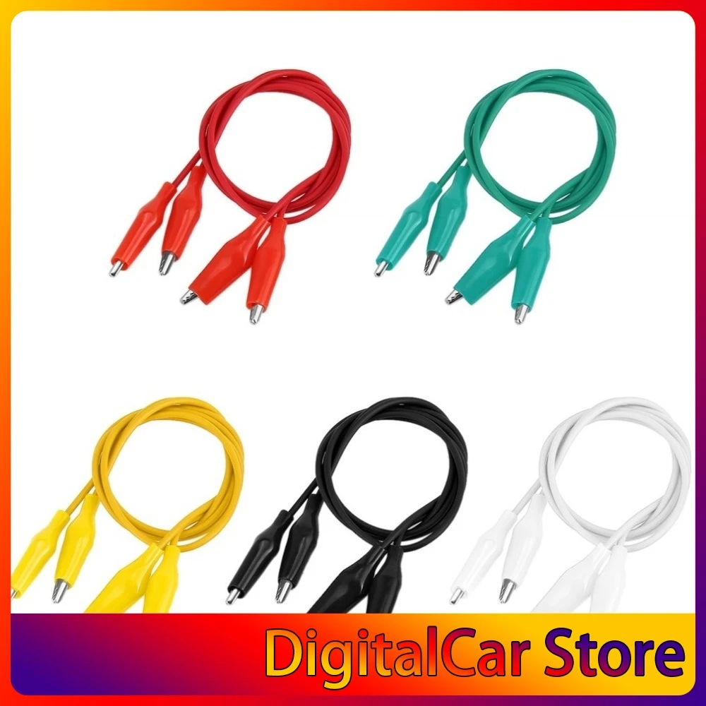 

10PCS Small Colorful Crocodile Clamp Test Line 50cm Double Head Maintenance Traverse Crocodile Cable Alligator Jumper Wire