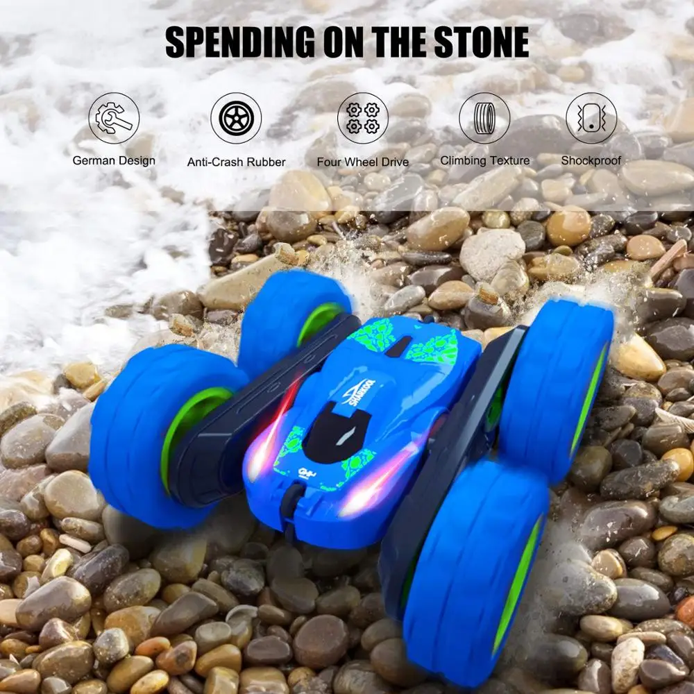 1/28 RC Stunt Car 2 4 Ghz высокоскоростное Сверкающее гусеничное транспортное средство с