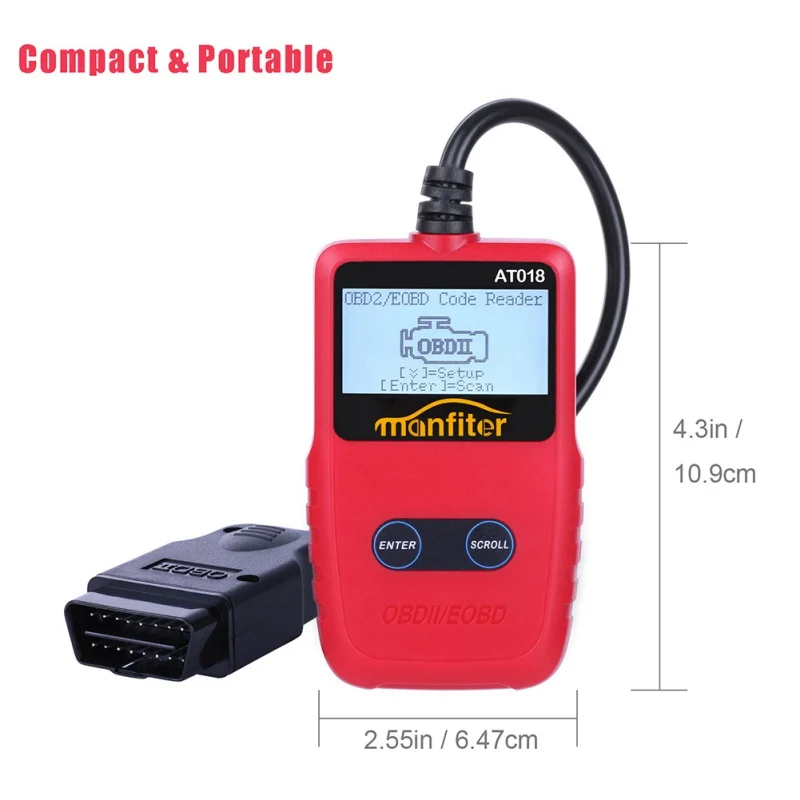OBD2 сканер ридер от проверки двигателя светильник OBD II диагностический инструмент