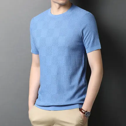 

Summer men's business casual short sleeve t-shirt 2538
