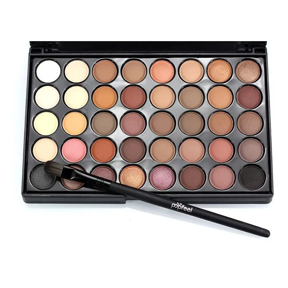 40 Color Pearlescent Matte Eyeshadow Not Smudge Eye Makeup Easy To Pallet Brush Set Cosmetic Shadow With Wear HOT SALE |