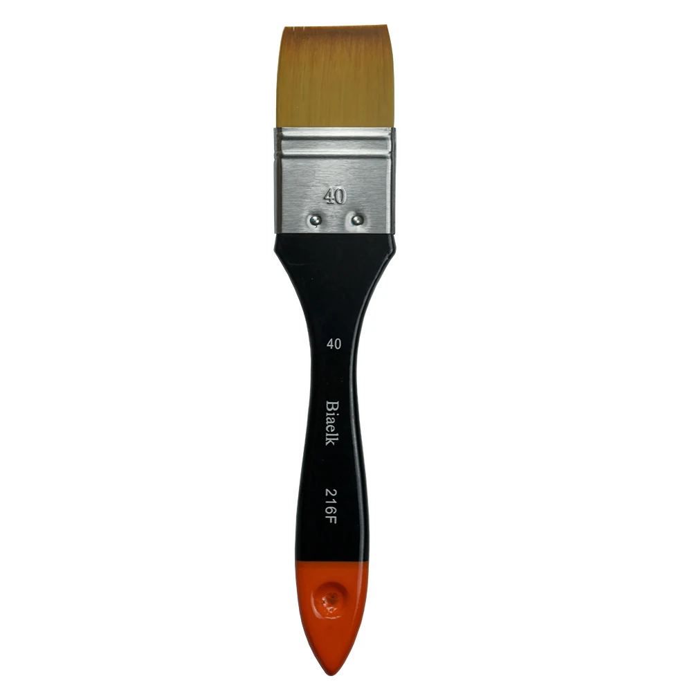 Кисть для рисования акриловыми и масляными красками Biaelk 216F Taklon Hair деревянная