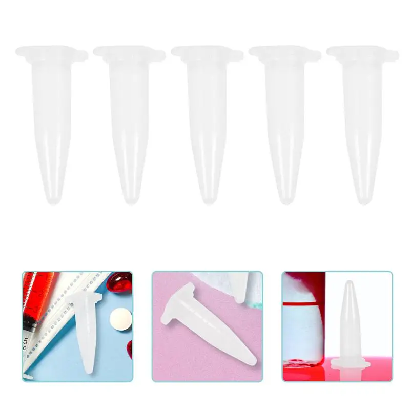 

500Pcs 1.5ml Centrifuge Tubes Anticoagulant Tubes Simple Blood Analysis Tubes