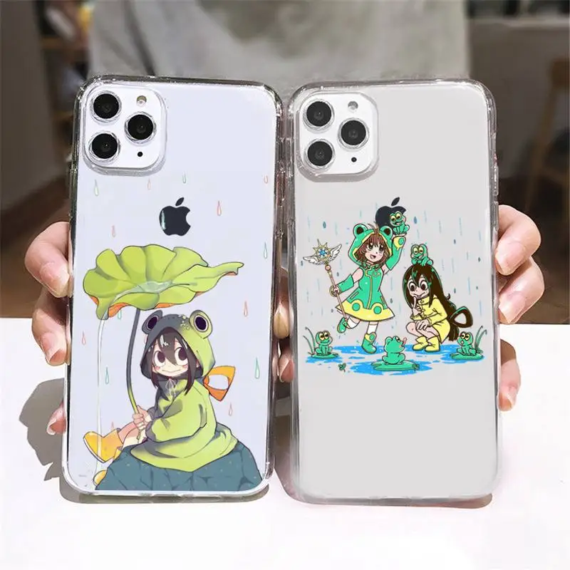 

Asui Tsuyu Boku no My Hero Academia Phone Case Clear Case For iPhone 13 12 11 Pro XS Max XR X Mini 6 7 8 Plus Back Cover