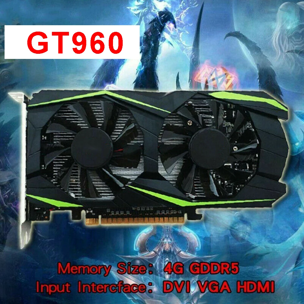 Игровая видеокарта с двумя вентиляторами DDR5 HDMI 4 Гб 128 бит | Компьютеры и офис