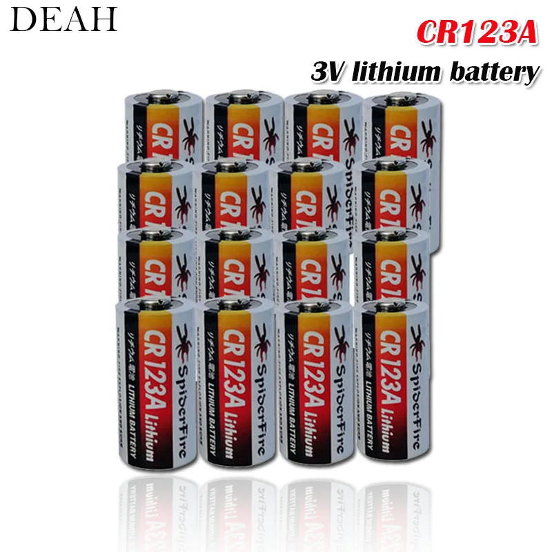 16 шт. литиевая батарея CR123 CR 123A CR17345 16340 cr123a 3v Non аккумуляторные батареи для Камера