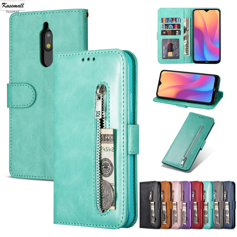 

Leather Wallet Case For Xiaomi Redmi Note 10 Pro Note 9 Pro Max 8t 7 7A 8A 9A 9C K40 Mi 11 10T Lite Flip Zipper Card Phone Cover