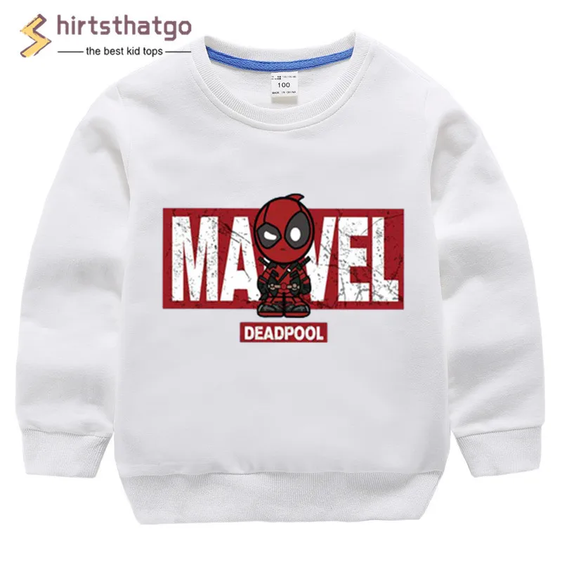 Забавные свитшоты с дэдпулом для мальчиков и девочек детская осенне-зимняя