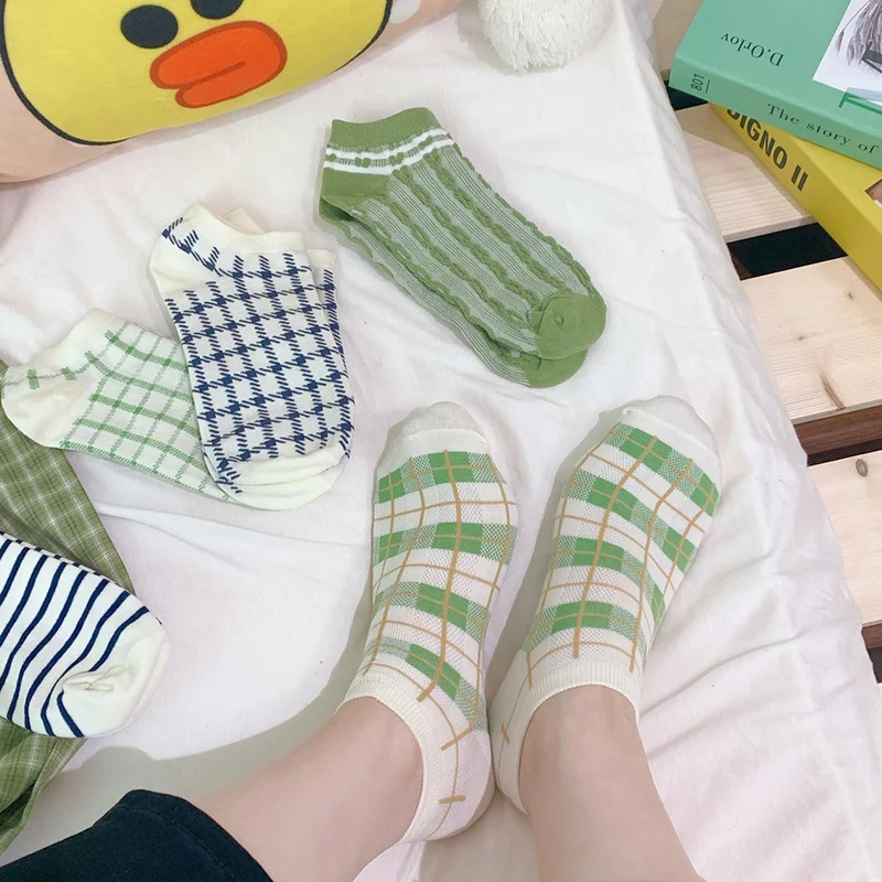 Модные носки женские хлопковые до щиколотки с мультяшными фруктами летние милые