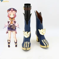 genshin impact diona cosplay party shoes girls short boots custom made
