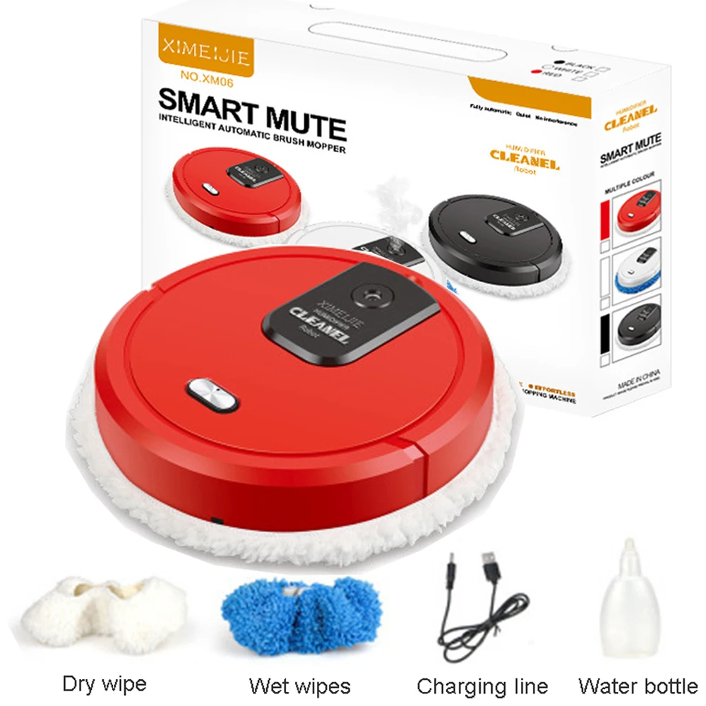 

Robot Vacuum Cleaner Floor Mops USB Charging Vacuum Cleaner Rotary Mopping Machine Humidifying Spray Intelligent Sweeping Robot